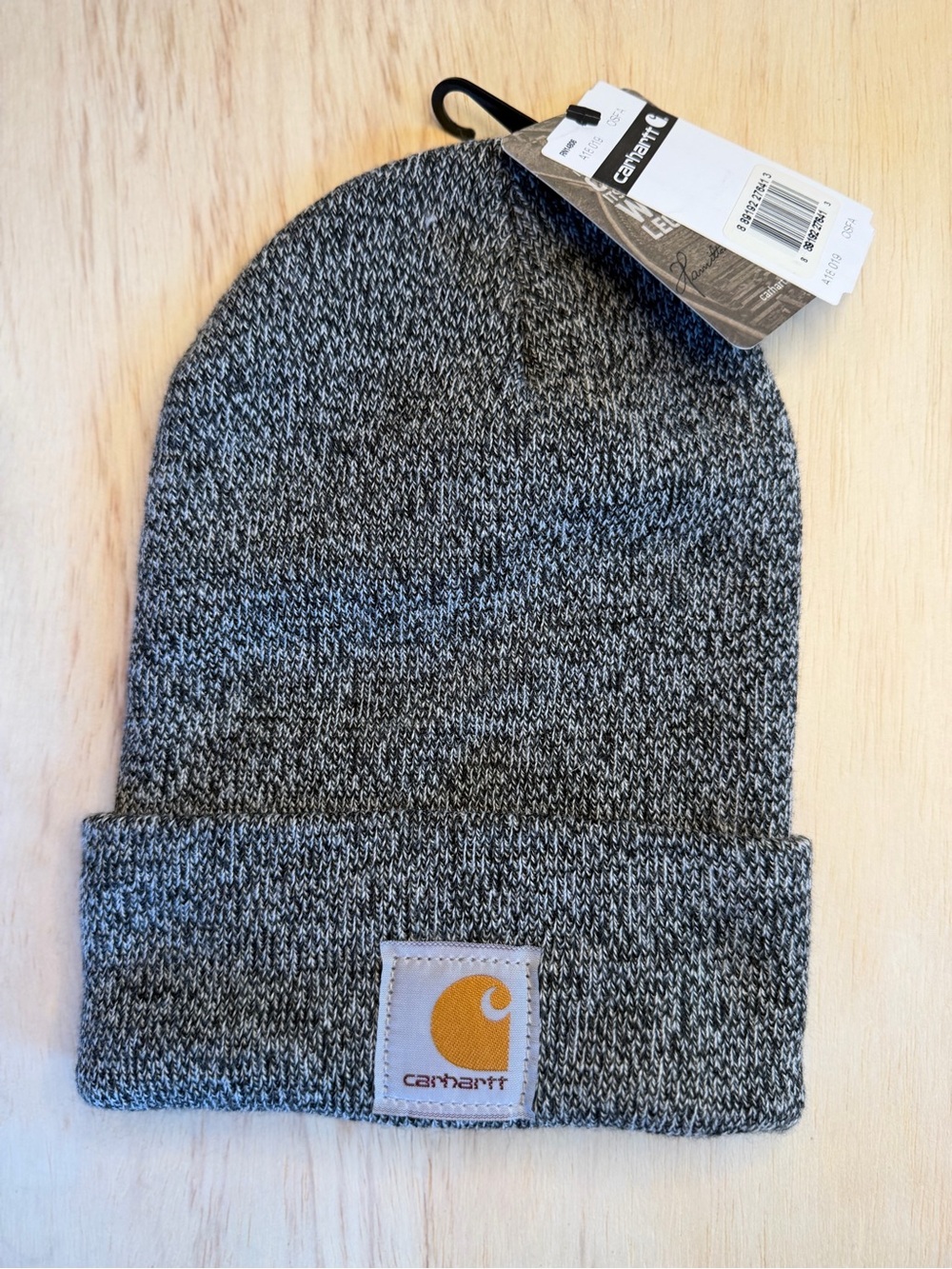 NWT Carhartt Men's Gray Knit Beanie - Classic Cuff Hat